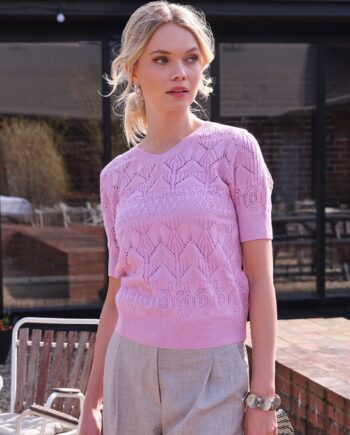 Pink Skovhuus Kvinde Shirt Strik Candy - Skovhuus T-shirts  - 5711419429607