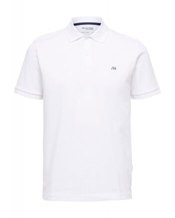 Hvid Selected Klassisk Polo Bright White Til Herre - Selected T-shirts  - 5715368584097