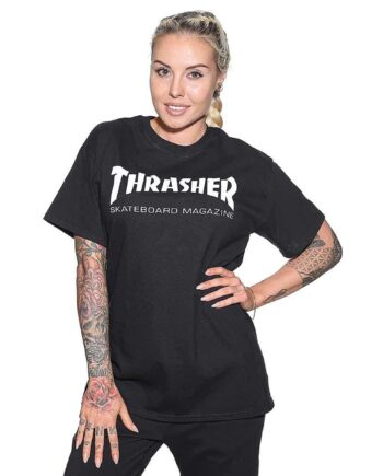 Sort Thrasher Skate Magazine Shirt - Thrasher T-shirts  - 010202007141