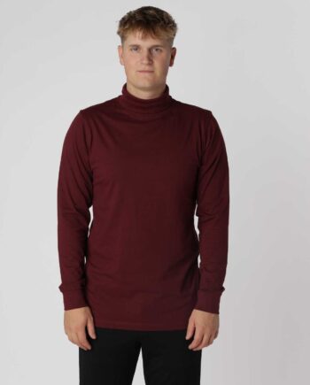 Turtleneck Shirt Classic Bordeaux - Hiddentrend T-shirts  - 0000210010600