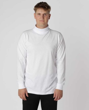 Hvid Turtleneck Shirt Classic - Hiddentrend T-shirts  - 0000210010200