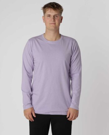 Essential Langærmet Shirt Lavender - Hiddentrend T-shirts  - 0000200010606