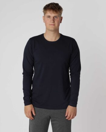 Shape Langærmet Shirt Navy - Hiddentrend T-shirts  - 0000200020306
