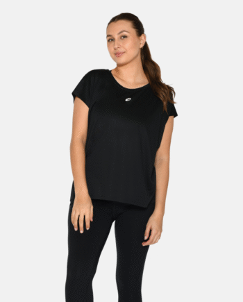 Sort Zebdia Dame Trænings Tee Shirt Black - Zebdia T-shirts  - 5708247617160