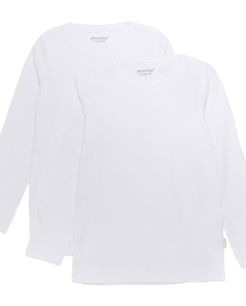 Hvid Minymo Pige Langærmet Tee Shirt White 146 - Minymo T-shirts  - 5712672692517