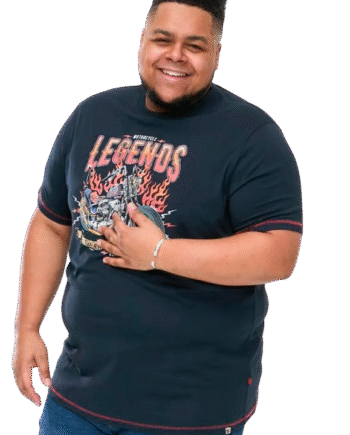 Navy D5555 Jagger Herre Shirt 5xl - D5555 T-shirts  - 5715066009762