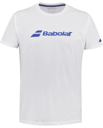 Hvid Babolat Exercise Tee White Men - Babolat T-shirts  - 3324922121498