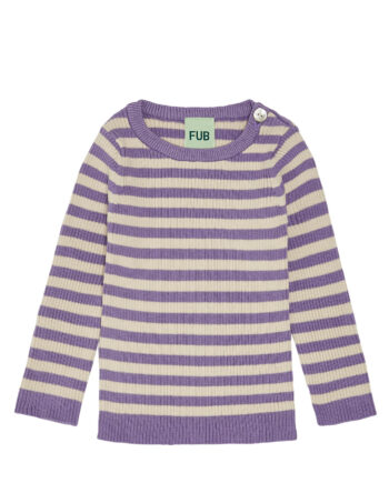 Lilla Fub Baby Trøje Med Striber Lavender - Fub T-shirts