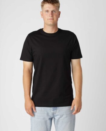 Sort Classic Fitted Shirt - Hiddentrend T-shirts  - 0000040020402