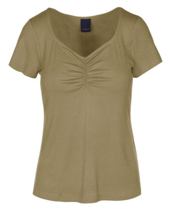 639  -  Oliven Luxzuz Shirt Klaudine Olive Dab - Luxzuz T-shirts  - 5713563956718