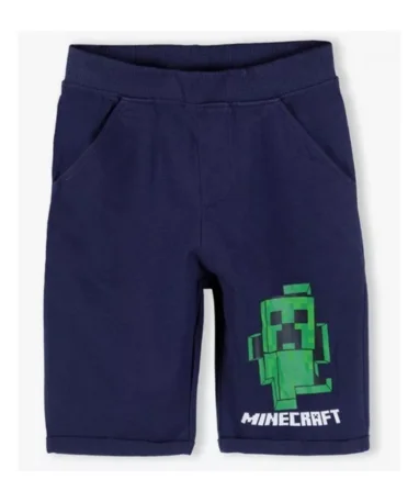 Minecraft Blå Shorts Til Børn - T-shirts