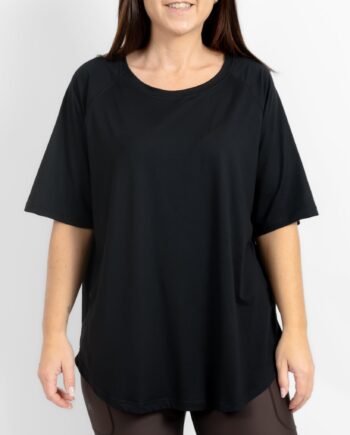 Sort Mira Relaxed Black Shirt - Huabo T-shirts  - 5740038331503