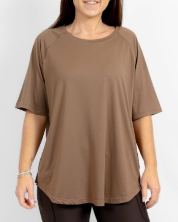 Mira Relaxed Latte Shirt - Huabo T-shirts  - 5740038331640