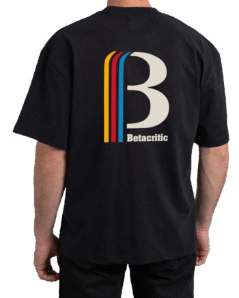 Sort Betacritic Logo Tee - Betacritic T-shirts