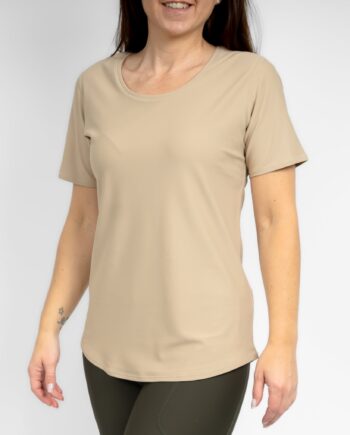 Vigga Fitted Beige Shirt - Huabo T-shirts  - 5740038328480