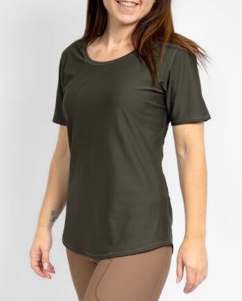 Vigga Fitted Deep Olive Shirt - Huabo T-shirts  - 5740038328060