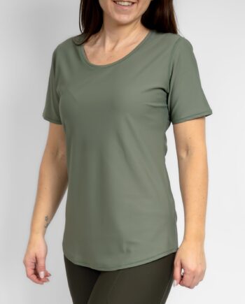 Grøn Vigga Fitted Dusty Green Shirt - Huabo T-shirts  - 5740038328275