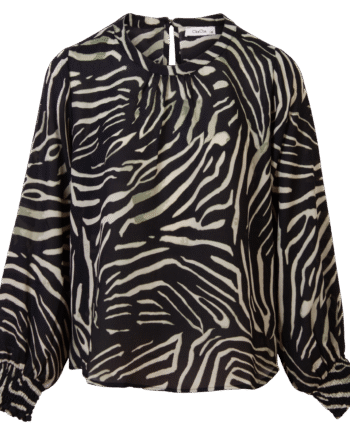 Print 2 Blue Chacha Dame Bluse Print Blue - Chacha T-shirts  - 5714470196471