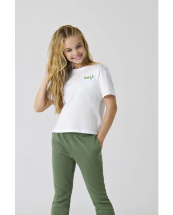 Hvid Kids Only Kogmaiken Crop Shirt Til Piger - Kids Only T-shirts  - 5715502655508