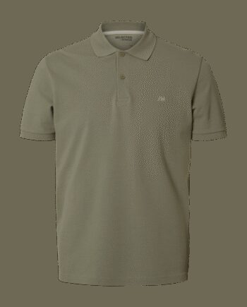 Selected Klassisk Polo Vetiver Til Herre - Selected T-shirts  - 5715506518052