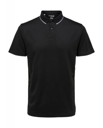 Sort Selected Kortærmet Coolmax Polo Til Herre - Selected T-shirts  - 5715113130609